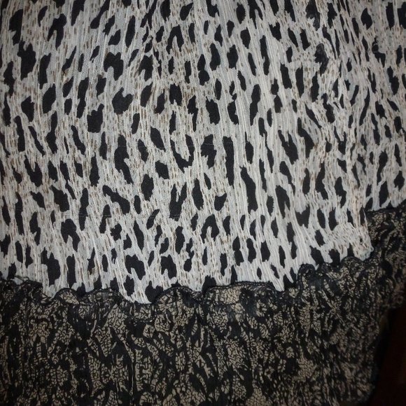 Sexy "Royal Love" Elastic waist 15" Cheetah Print Mini Skirt SzL - Picture 4 of 5